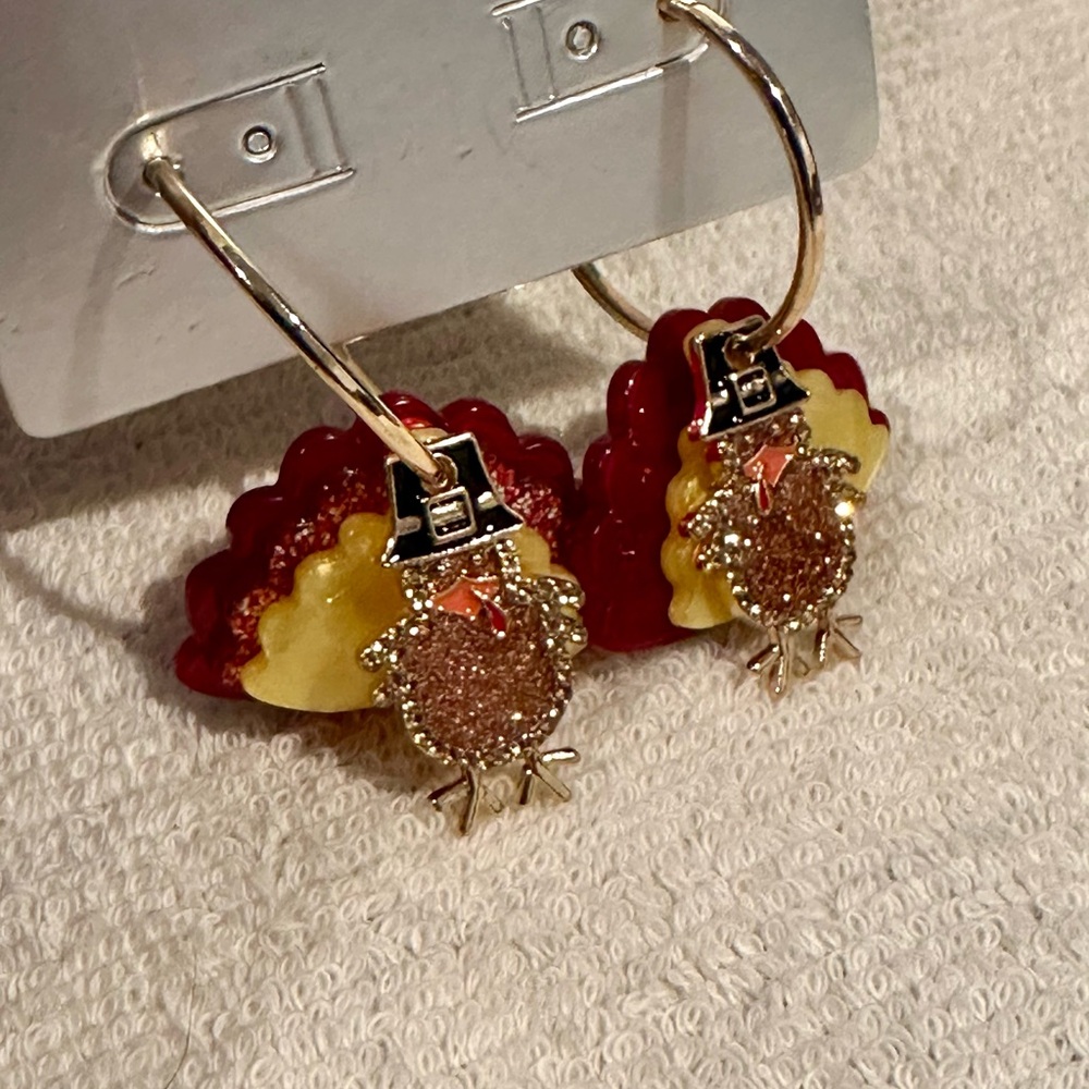 Target Brand New Thanksgiving Holiday Turkey Earrings Jewelry